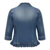 Béatrice_™ — Veste en Jean Volantée