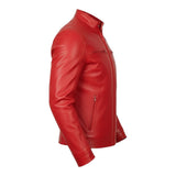 Mathis™ — Veste en Cuir Rouge