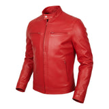 Mathis™ — Veste en Cuir Rouge
